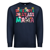 Navy somebody jolly ass mama pink christmas Premium Sweatshirt - CowGirlArtShop