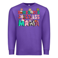 Purple somebody jolly ass mama pink christmas Premium Sweatshirt - CowGirlArtShop