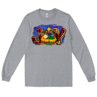 Heather Grey baby jesus joy Long Sleeve Tee - MaliasSmallBusiness