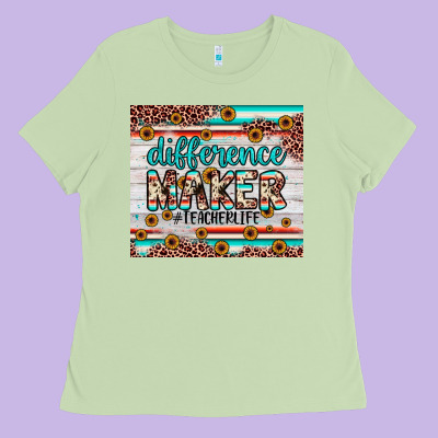Difference Maker Ladies Tee Designed By Jahusdesignshop
