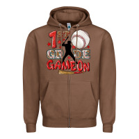 Chestnut back to school 1st baseball game on Zipper Hoodie - NancyCooperArtShop
