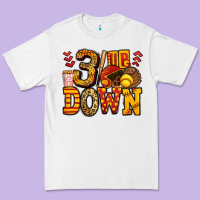 Three Up Three Down Softball Premium Tee Designed By Jasminsmagicworld