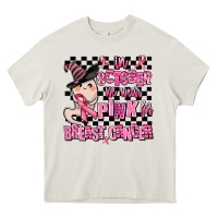 Cream in october we wear pink for breast cancer Heavy Core Tee - AdoDesignShop
