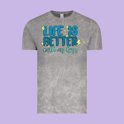 Life Is Better With My Boys Vintage Tee Designed By Maliassmallbusiness