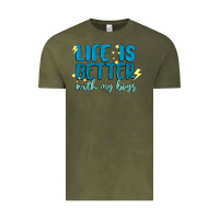 Vintage Olive life is better with my boys Vintage Tee - MaliasSmallBusiness