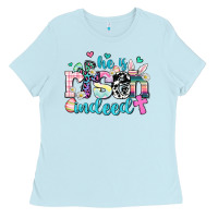 Baby Blue he is risen indeed Ladies Tee - AdoDesignShop