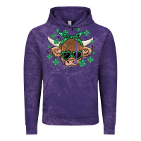 Cloud Purple st patrick's day cow Vintage Hoodie - MaliasSmallBusiness