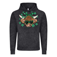 Vintage Black st patrick's day cow Vintage Hoodie - MaliasSmallBusiness