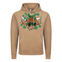 Vintage Coffee st patrick's day cow Vintage Hoodie - MaliasSmallBusiness