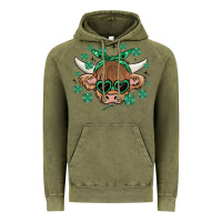 Vintage Olive st patrick's day cow Vintage Hoodie - MaliasSmallBusiness