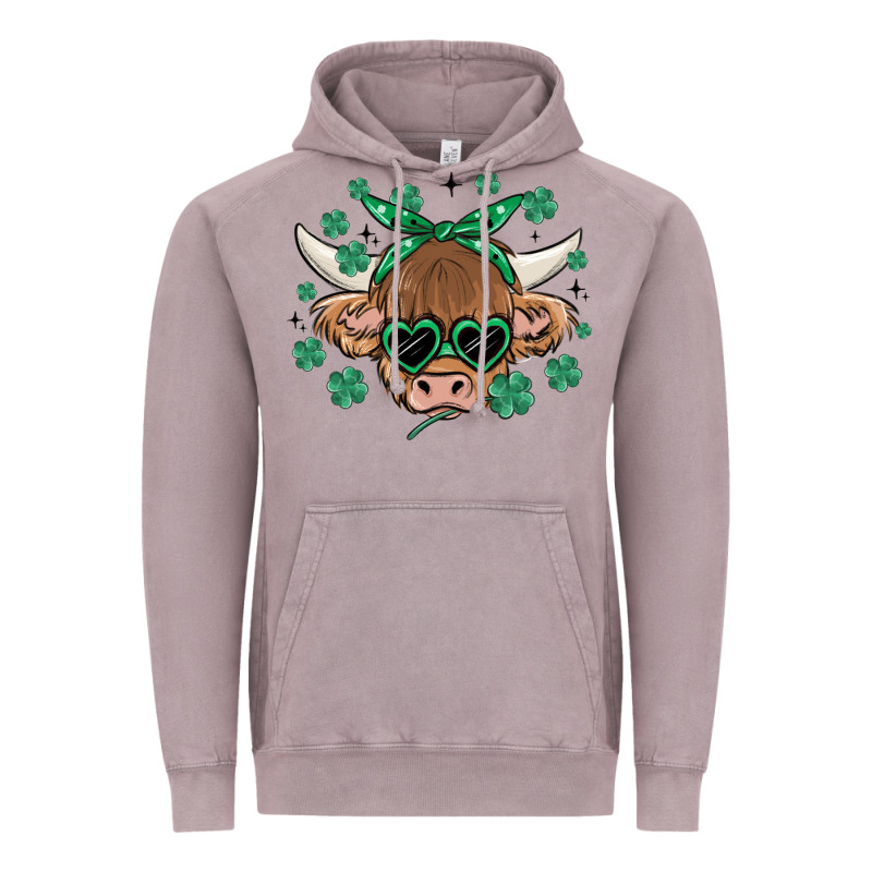 St Patrick's Day Cow Vintage Hoodie by MaliasSmallBusiness | Teevron