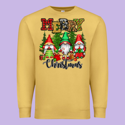 Merry Christmas Gnomes Premium Sweatshirt Designed By Cowgirlartshop