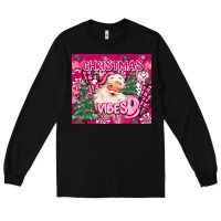 Black pink christmas vibes Long Sleeve Tee - MaliasSmallBusiness