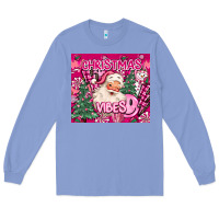 Colony Blue pink christmas vibes Long Sleeve Tee - MaliasSmallBusiness