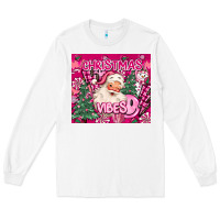 White pink christmas vibes Long Sleeve Tee - MaliasSmallBusiness