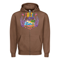 Chestnut Salty soul Zipper Hoodie - NancyCooperArtShop