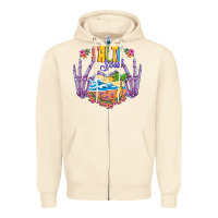 Sandshell Salty soul Zipper Hoodie - NancyCooperArtShop