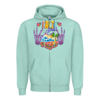 Seafoam Salty soul Zipper Hoodie - NancyCooperArtShop