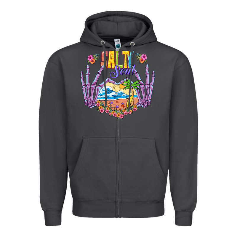 Salty Soul Zipper Hoodie by NancyCooperArtShop | Teevron