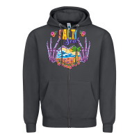 Smoke Salty soul Zipper Hoodie - NancyCooperArtShop