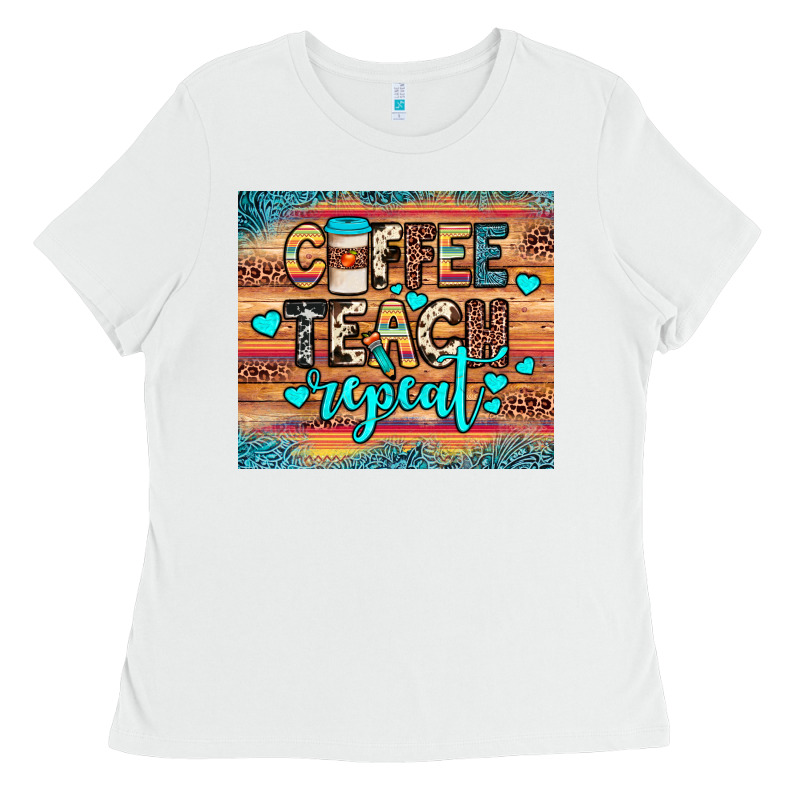 Coffee Teach Repeat Ladies Tee by JahusDesignShop | Teevron