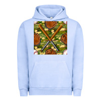 Pigment Grape Ice baseball bat and gloves with camouflage seamless pattern Urban Hoodie - BundleAndBundleShop