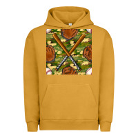 Pigment Peanut Butter baseball bat and gloves with camouflage seamless pattern Urban Hoodie - BundleAndBundleShop