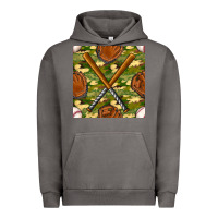 Pigment Tornado baseball bat and gloves with camouflage seamless pattern Urban Hoodie - BundleAndBundleShop