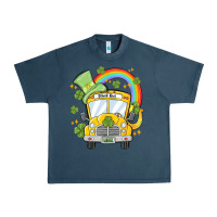 Midnight Navy st. patrick's day school bus Urban Heavy Tee - MaliasSmallBusiness