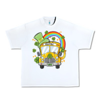 White st. patrick's day school bus Urban Heavy Tee - MaliasSmallBusiness