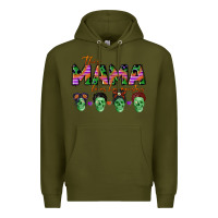 Army Green personalized this mama loves her monsters Premium Hoodie - CowGirlArtShop