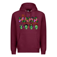 Burgundy personalized this mama loves her monsters Premium Hoodie - CowGirlArtShop