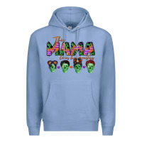 Colony Blue personalized this mama loves her monsters Premium Hoodie - CowGirlArtShop