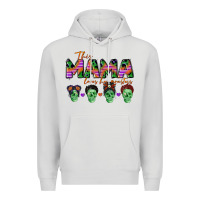 Dove Grey personalized this mama loves her monsters Premium Hoodie - CowGirlArtShop