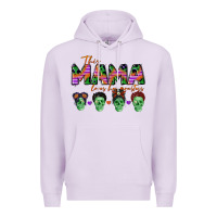 Lilac personalized this mama loves her monsters Premium Hoodie - CowGirlArtShop