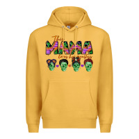 Mustard personalized this mama loves her monsters Premium Hoodie - CowGirlArtShop