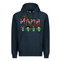 Navy personalized this mama loves her monsters Premium Hoodie - CowGirlArtShop