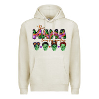 Oatmeal Heather personalized this mama loves her monsters Premium Hoodie - CowGirlArtShop