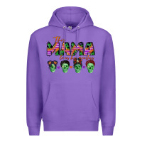 Purple personalized this mama loves her monsters Premium Hoodie - CowGirlArtShop