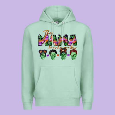 Personalized This Mama Loves Her Monsters Premium Hoodie Designed By Cowgirlartshop