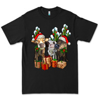 Western Christmas Cows And Cactuses Premium Tee | Teevron