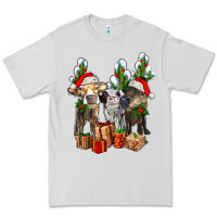 Dove Grey western christmas cows and cactuses Premium Tee - AdoDesignShop
