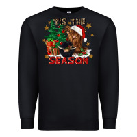 Black tis the season Premium Sweatshirt - CowGirlArtShop