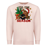 Pale Pink tis the season Premium Sweatshirt - CowGirlArtShop