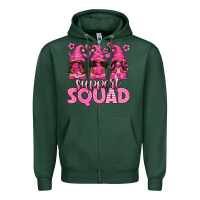 Sports Green breast cancer afro gnomies support squad Zipper Hoodie - texasbilliewilder