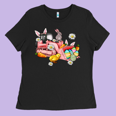 Easter Excavator Ladies Tee Designed By Adodesignshop