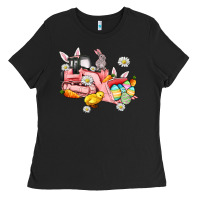 Black easter excavator Ladies Tee - AdoDesignShop
