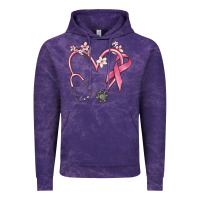 Cloud Purple stethoscope nurse medical breast cancer awareness Vintage Hoodie - MaliasSmallBusiness