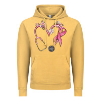Vintage Mustard stethoscope nurse medical breast cancer awareness Vintage Hoodie - MaliasSmallBusiness
