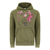 Vintage Olive stethoscope nurse medical breast cancer awareness Vintage Hoodie - MaliasSmallBusiness